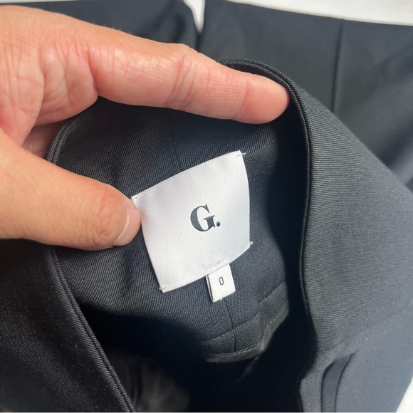 G. GOOP black high rise exposed button fly straight wide leg trousers - Picture 4 of 5